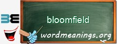 WordMeaning blackboard for bloomfield